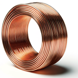 A large coil of copper wire.