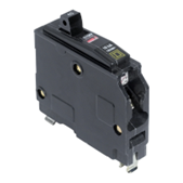 A black Single Pole Electrical Breaker