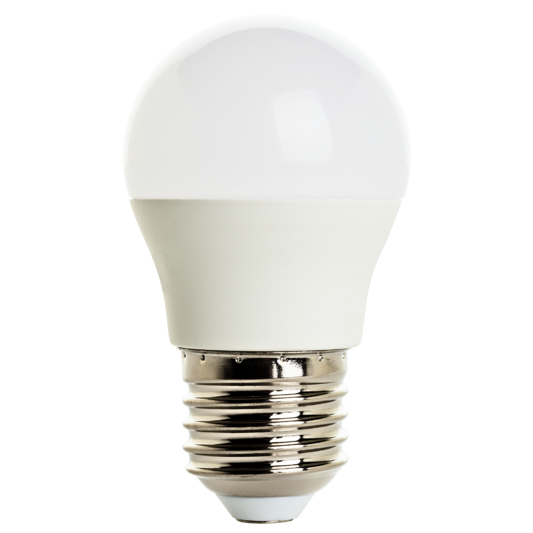 A led light bulb with a white base